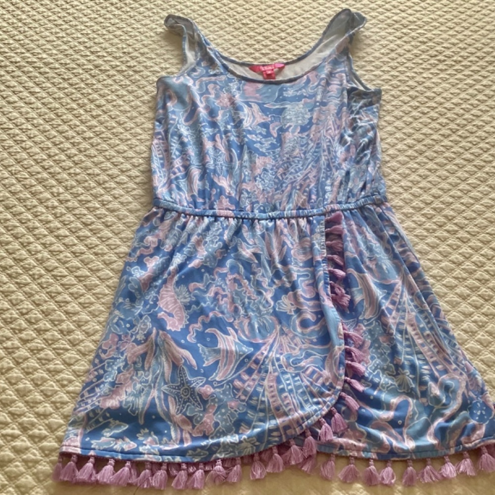 Lilly Pulitzer Jarrett Romper Boca Blue Sea What I Sea - Picture 4 of 8